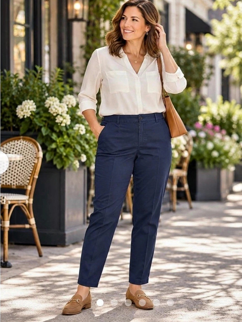 Talbots The Weekend Chino Straight Leg Pants in Blue Size 4 like new